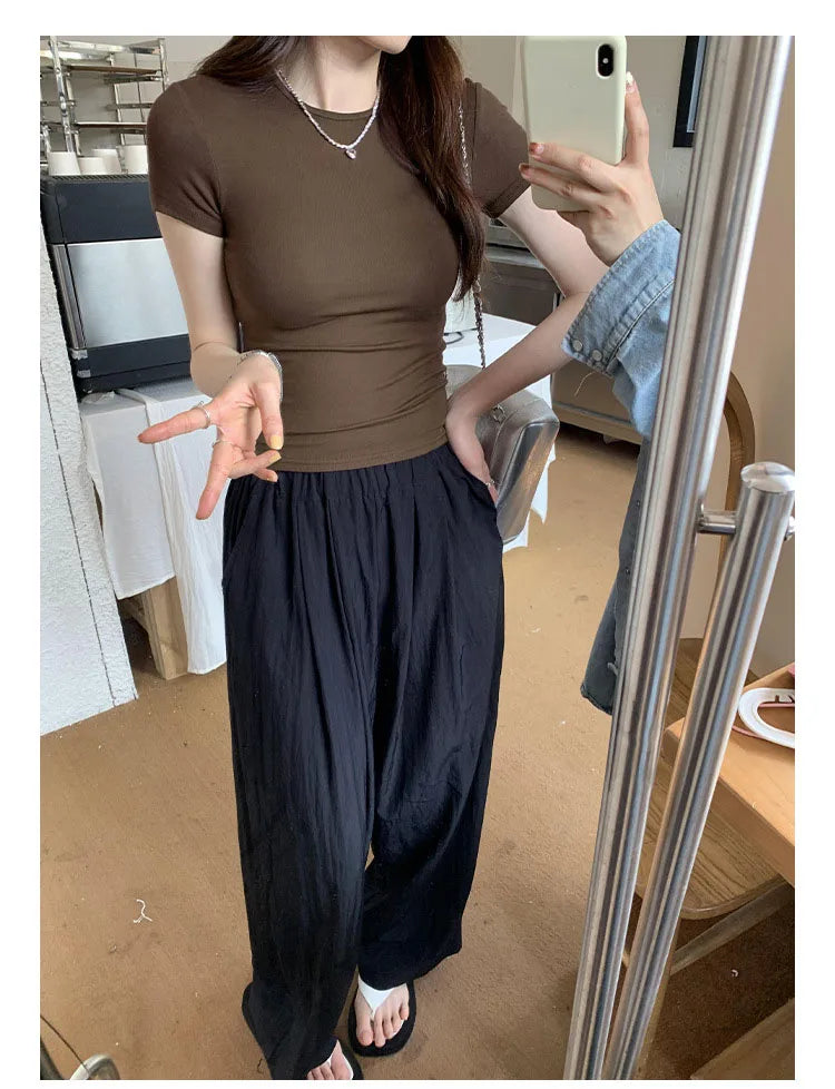 Basic Solid Crop Top